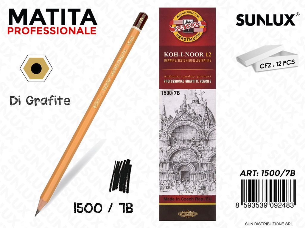 Matite Professionali di Grafite 7B