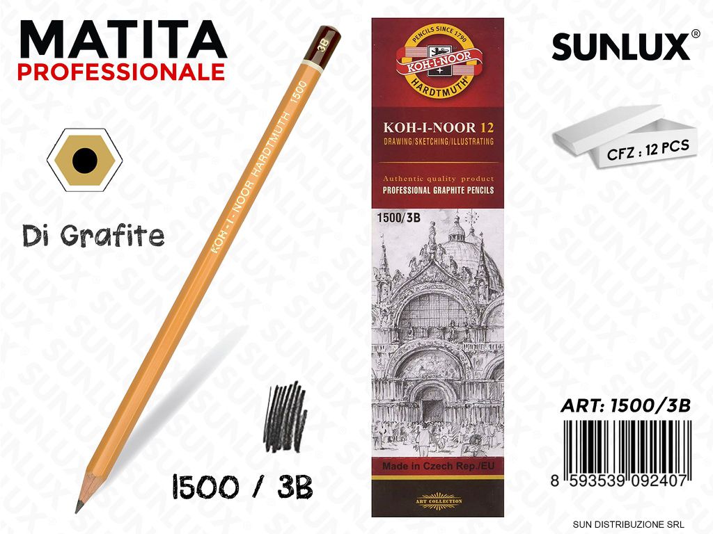 Matite Professionali di Grafite 3B