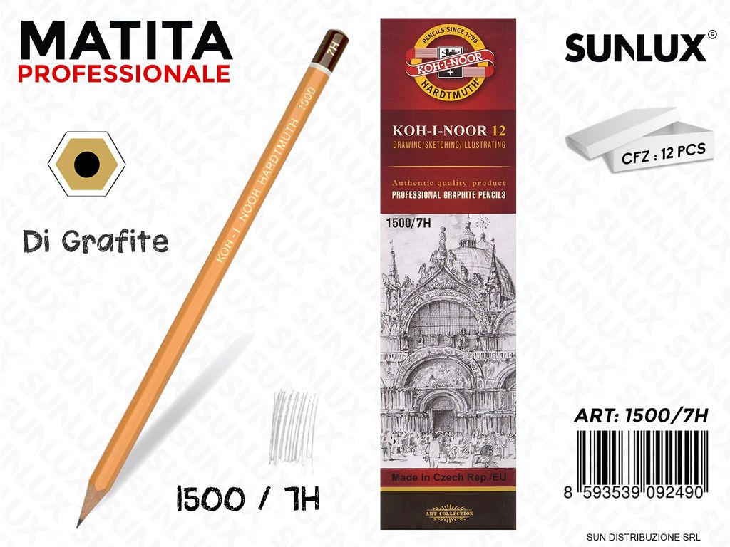 Matite Professionali di Grafite 7H