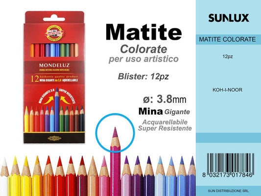 Matite Artistiche Colorate Acquarellabile 12PCS/da 12