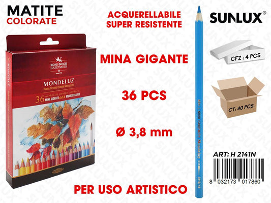 Matite Artistiche Colorate Acquarellabile 36PCS/da 4