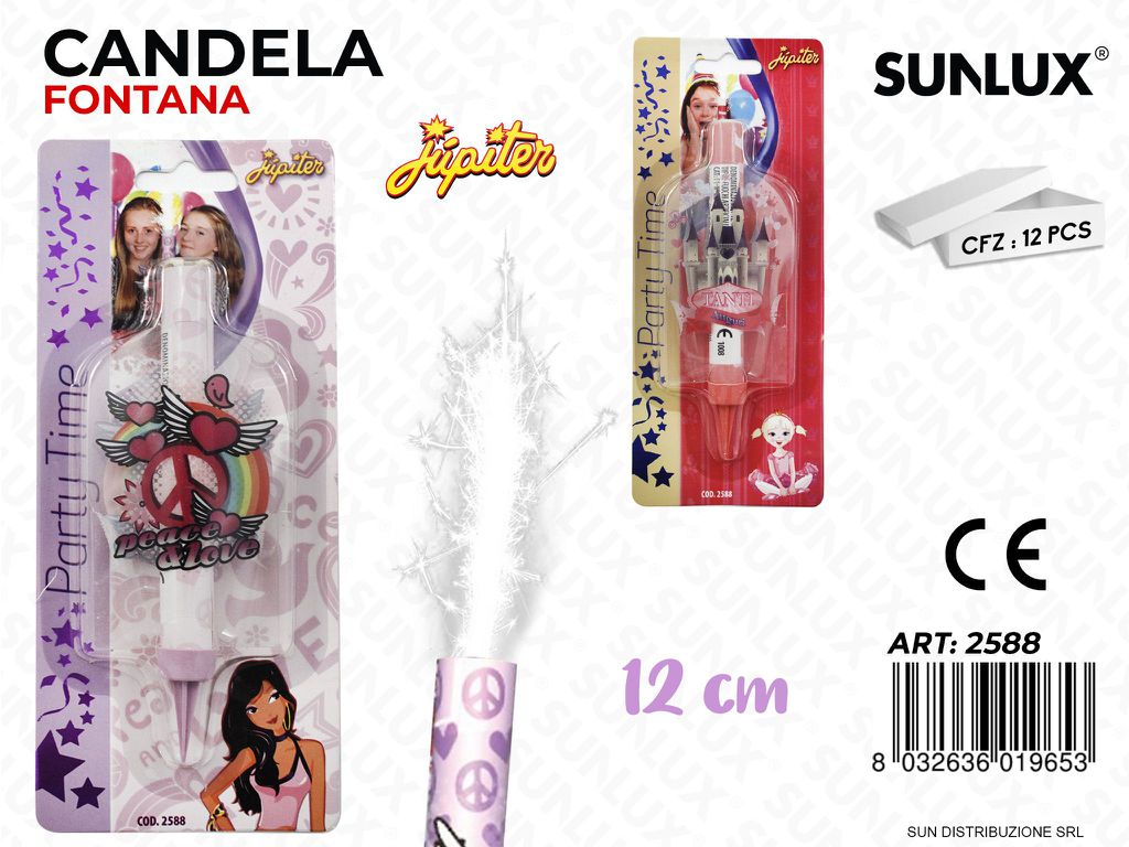 CANDELINE FLAMBE DA INTERNO GIRL 12CM /PZ DA 12**