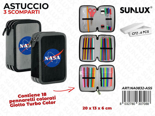 ASTUCCIO 3 ZIP NASA GIOTTO TURBOCOLOR /PZ DA 6**