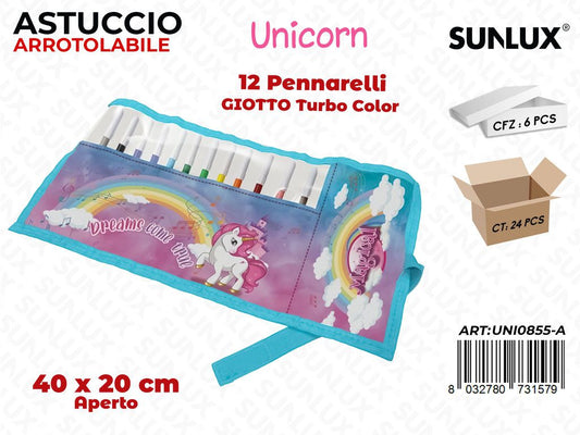 ASTUCCIO ROLL UNICORN C/ 12GIOTTO 40*20CM /PZ DA 6**