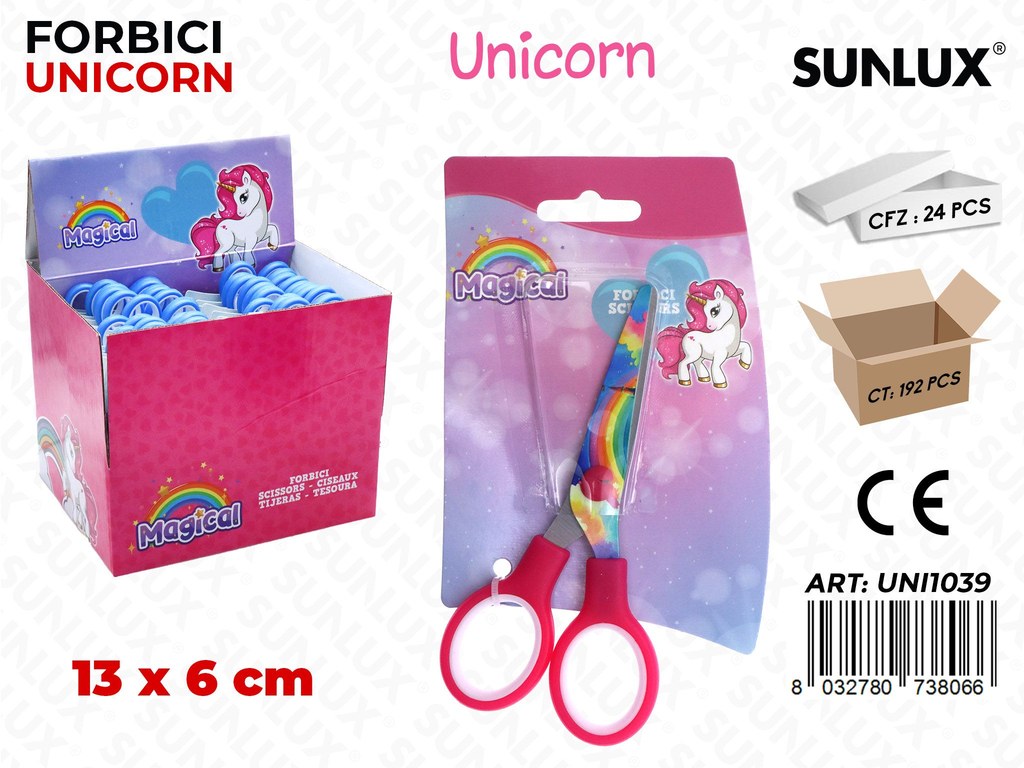 ESP. FORBICI UNICORN 13*6CM