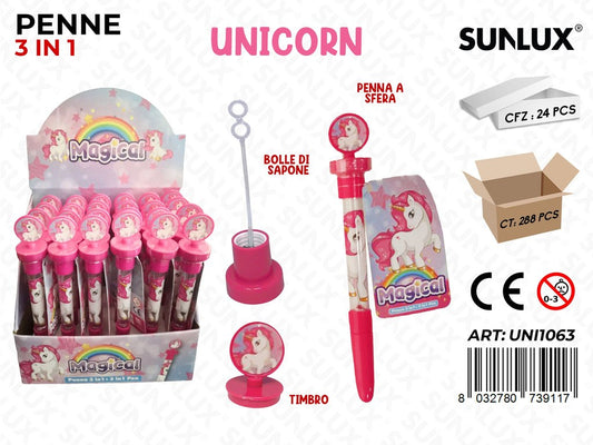 ESP. PENNE UNICORN C/ BOLLE SAPONE- TIMBRO