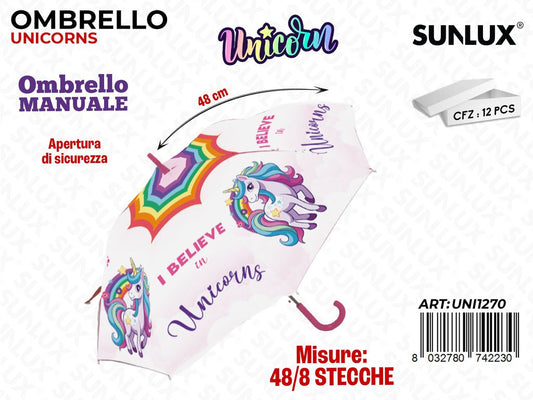 Ombrello Unicorn Manuale 48/8 Stecche