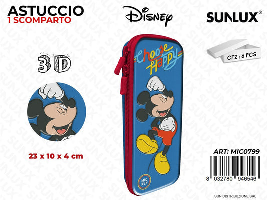 ASTUCCIO MICKEY MOUSE 3D 23*10*4 CM
