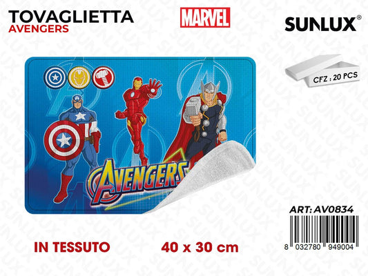 TOVAGLIETTA AVENGERS IN TESSUTO 40*30CM /PZ DA 20**