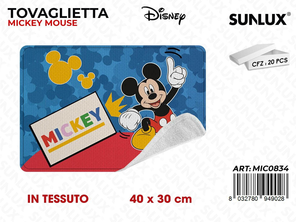 TOVAGLIETTA MICK. MOUSE IN TESSUTO 40*30CM /PZ DA 20**