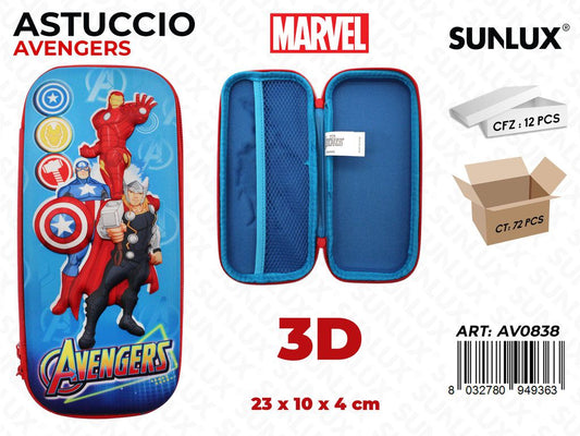 ASTUCCIO AVENGERS 3D 23*10*4 CM /PZ DA 12**