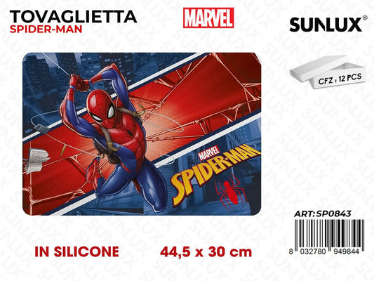 TOVAGLIETTA SPIDERMAN IN SILICONE 44.5*30CM /PZ DA 12**