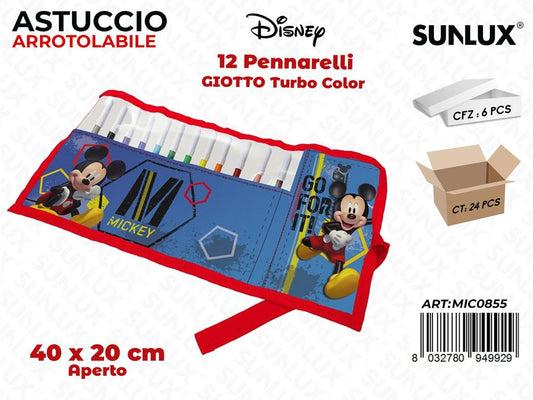 ASTUCCIO ROLL MICKEY M.C/ 12GIOTTO 40*20CM /PZ DA 6**