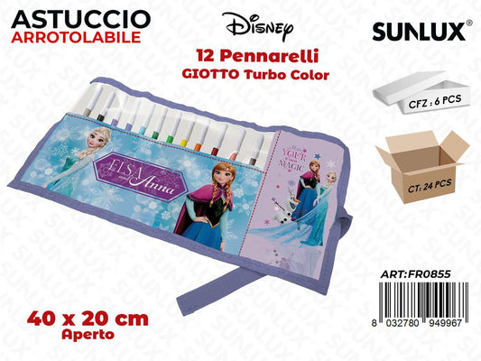 ASTUCCIO ROLL FROZEN C/ 12GIOTTO 40*20CM /PZ DA 6**