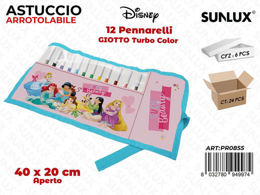 ASTUCCIO ROLL PRINCESS C/ 12GIOTTO 40*20CM /PZ DA 6**