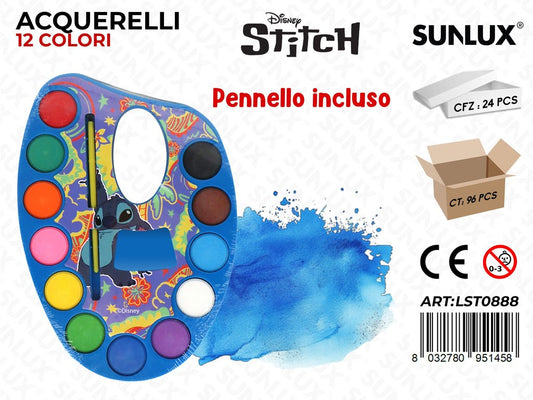 ACQUERELLI STITCH 12COL. C/PENNELLO