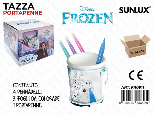 TAZZA PORTAPENNE DA COLORARE FROZEN /PZ DA 6**
