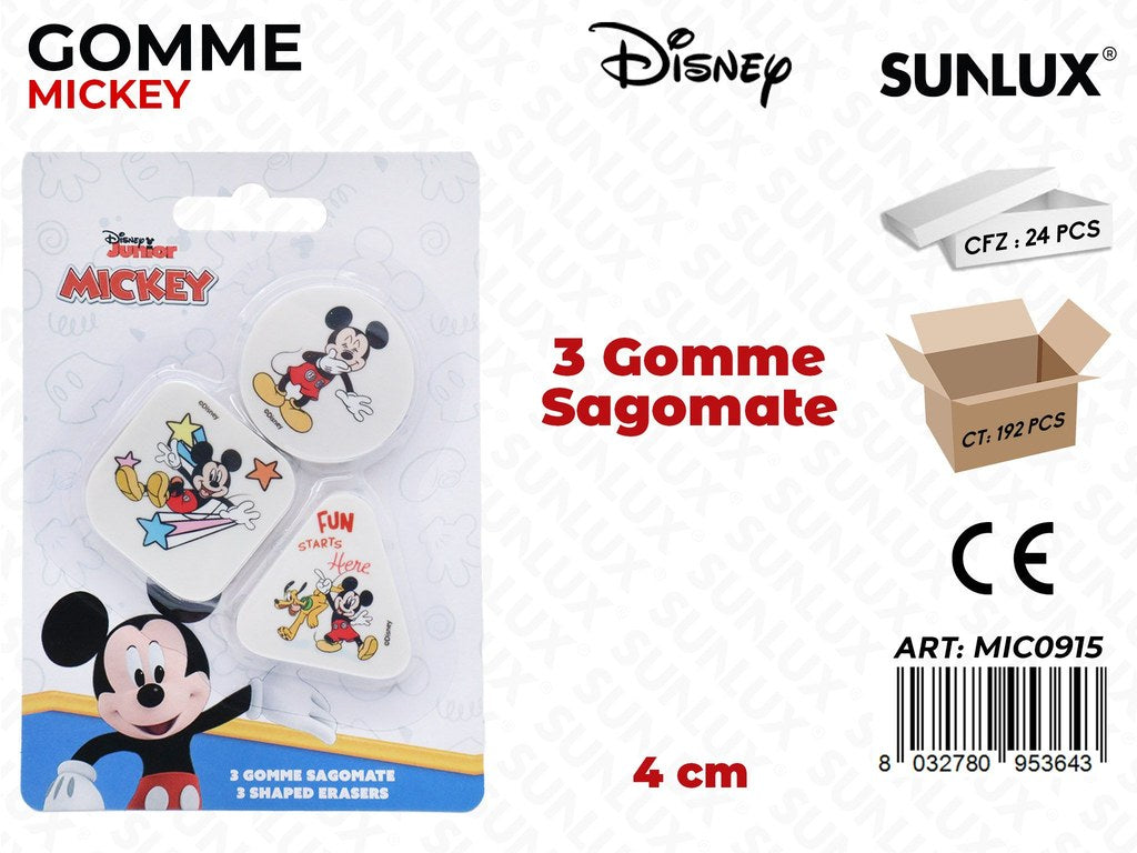 GOMMA DA CANCELLARE MICKEY 3PCS ASS. 4CM