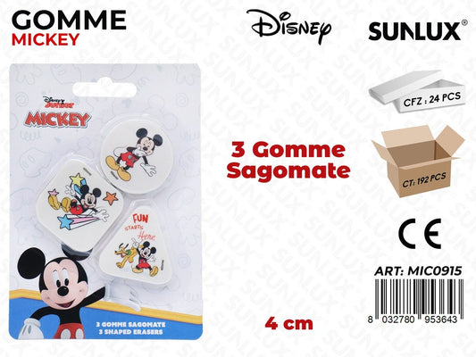 GOMMA DA CANCELLARE MICKEY 3PCS ASS. 4CM