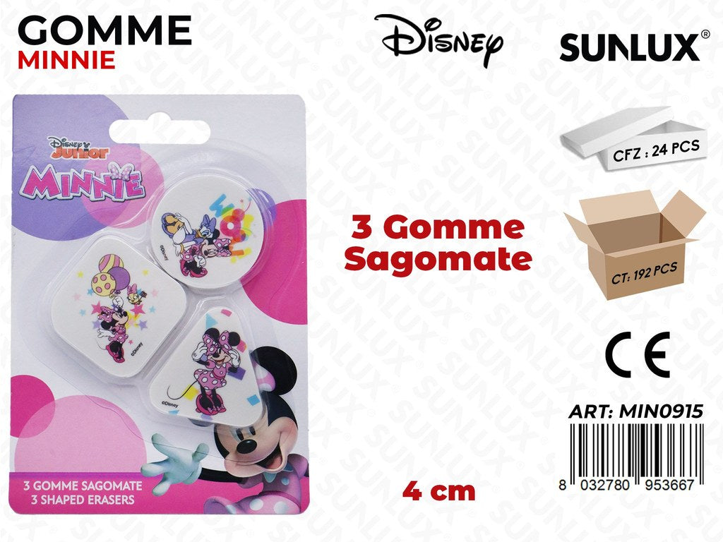 GOMMA DA CANCELLARE MINNIE 3PCS ASS. 4CM