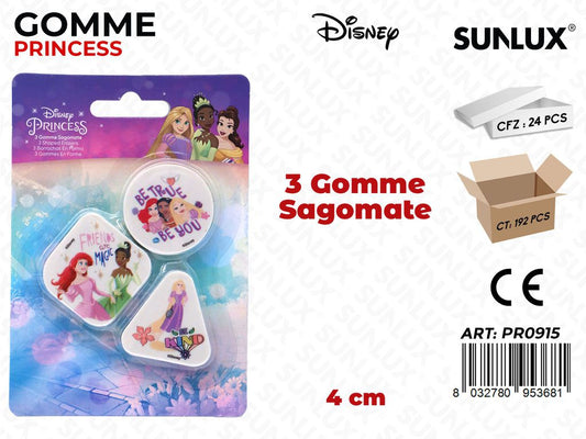 GOMMA DA CANCELLARE PRINCESS 3PCS ASS. 4CM