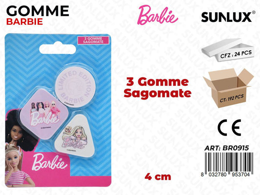 GOMMA DA CANCELLARE BARBIE 3PCS ASS. 4CM