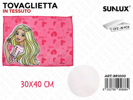 TOVAGLIETTA IN TESSUTO BARBIE 30*40CM /PZ DA 20**