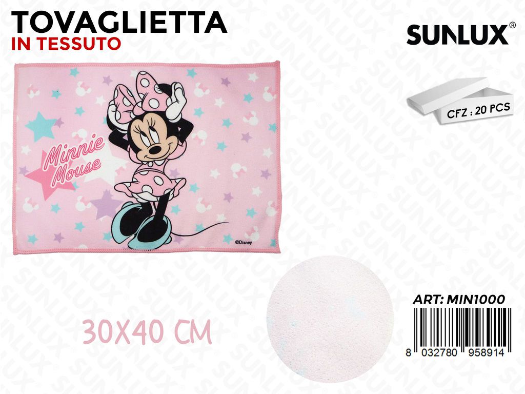 TOVAGLIETTA IN TESSUTO MINNIE  MOUSE 30*40CM /PZ DA 20**