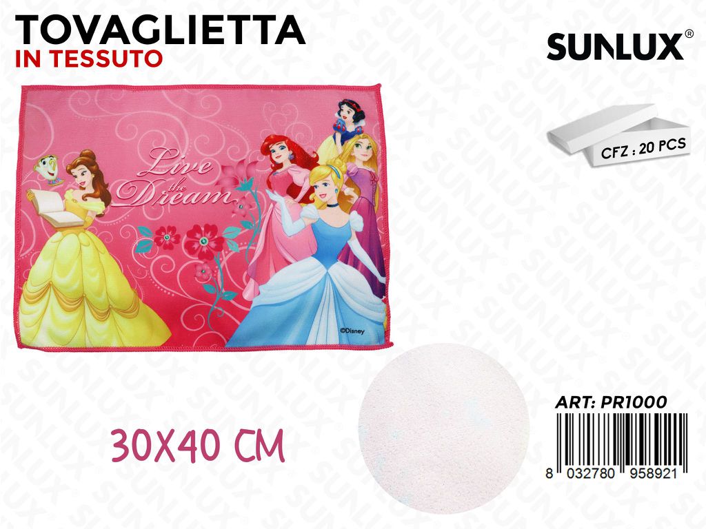 TOVAGLIETTA IN TESSUTO PRINCESS 30*40CM /PZ DA 20**