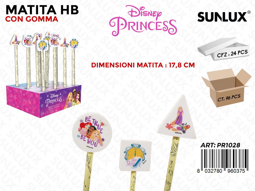ESP. MATITA C/ GOMMA PRINCESS HB /PZ DA 24**