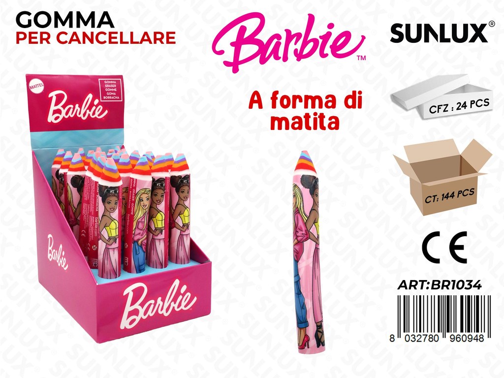 GOMMA PER CANCELLARE BARBIE 13CM