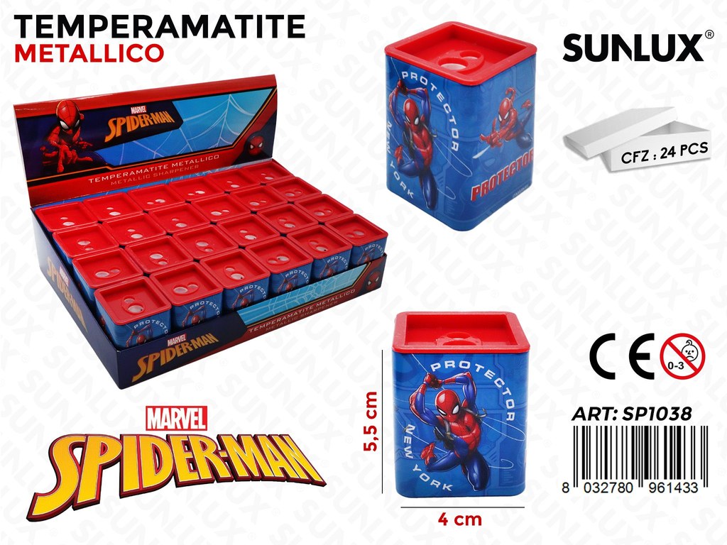 ESP. TEMPERAMATITE 2FORI SPIDERMAN 4*5.5CM