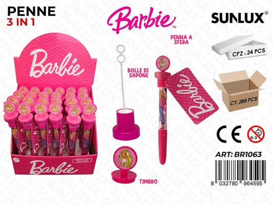 ESP. PENNE BARBIE C/ BOLLE SAPONE- TIMBRO