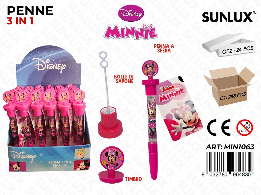 ESP. PENNE MINNIE C/ BOLLE SAPONE- TIMBRO