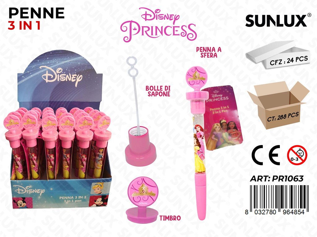 ESP. PENNE PRINCESS C/ BOLLE SAPONE- TIMBRO