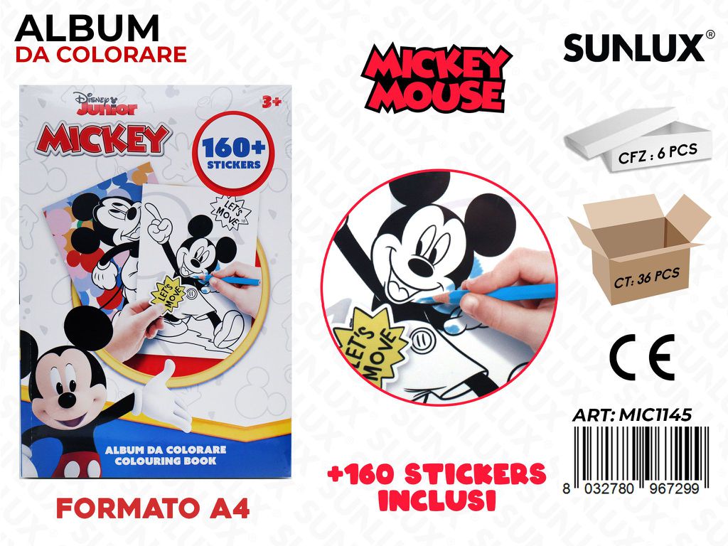 Album da Colorare Mickey Mouse A4
