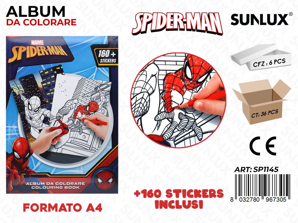 Album da Colorare Spiderman A4