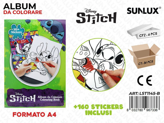 ALBUM DA COLORARE STITCH A4
