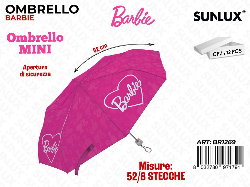 Ombrello Barbie Mini 52/8 Stecche