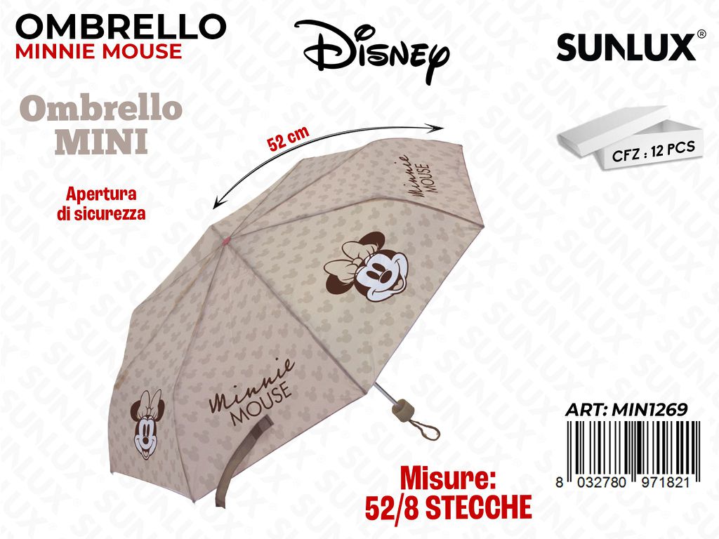 Ombrello Minnie Mouse Mini 52/8 Stecche