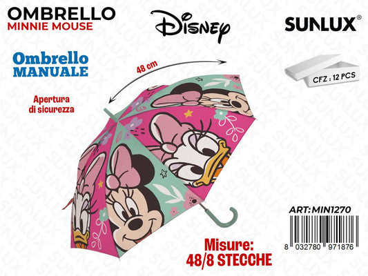 Ombrello Minnie Mouse Manuale 48/8 Stecche