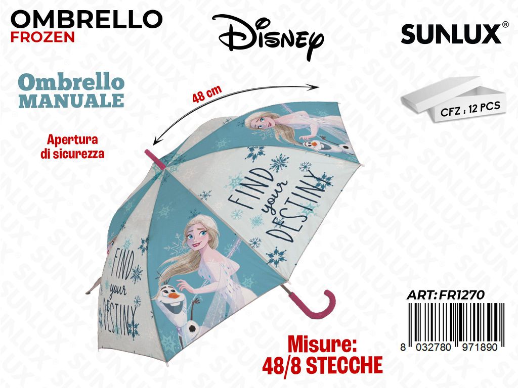 Ombrello Frozen Manuale 48/8 Stecche