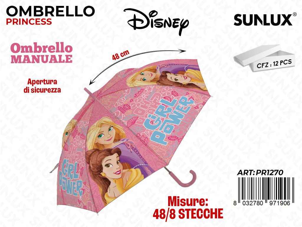 Ombrello Princess Manuale 48/8 Stecche