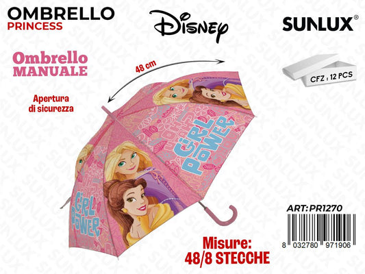 Ombrello Princess Manuale 48/8 Stecche