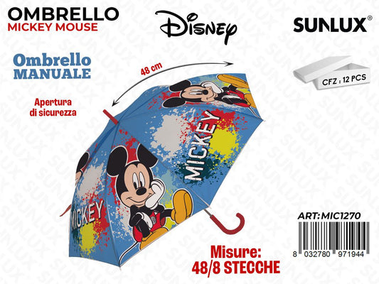 OMBRELLO MICKEY MOUSE MANUALE 48/8 STECCHE