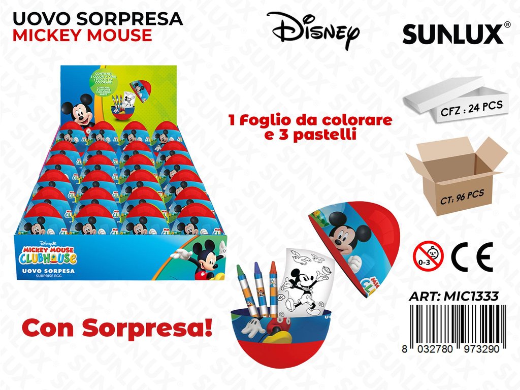 ESP. UOVO SOPRESA MICKEY MOUSE C/ ACC.
