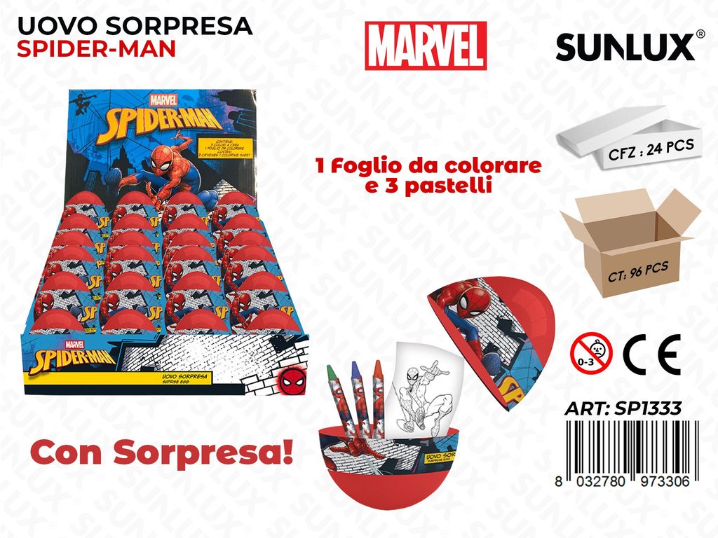 ESP. UOVO SOPRESA SPIDERMAN C/ ACC.