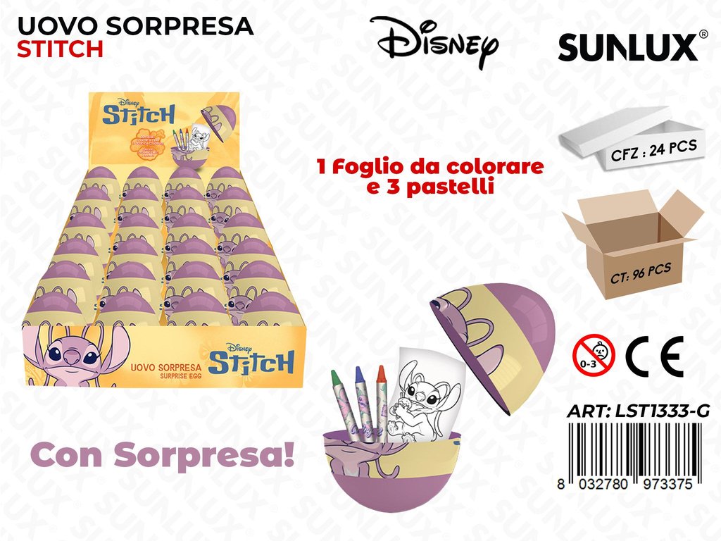 ESP. UOVO SOPRESA STITCH GIRL C/ ACC.