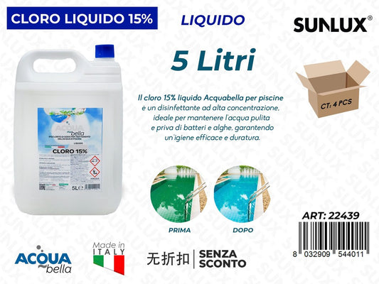 Acqua Bella Cloro Liquido 15% 5L