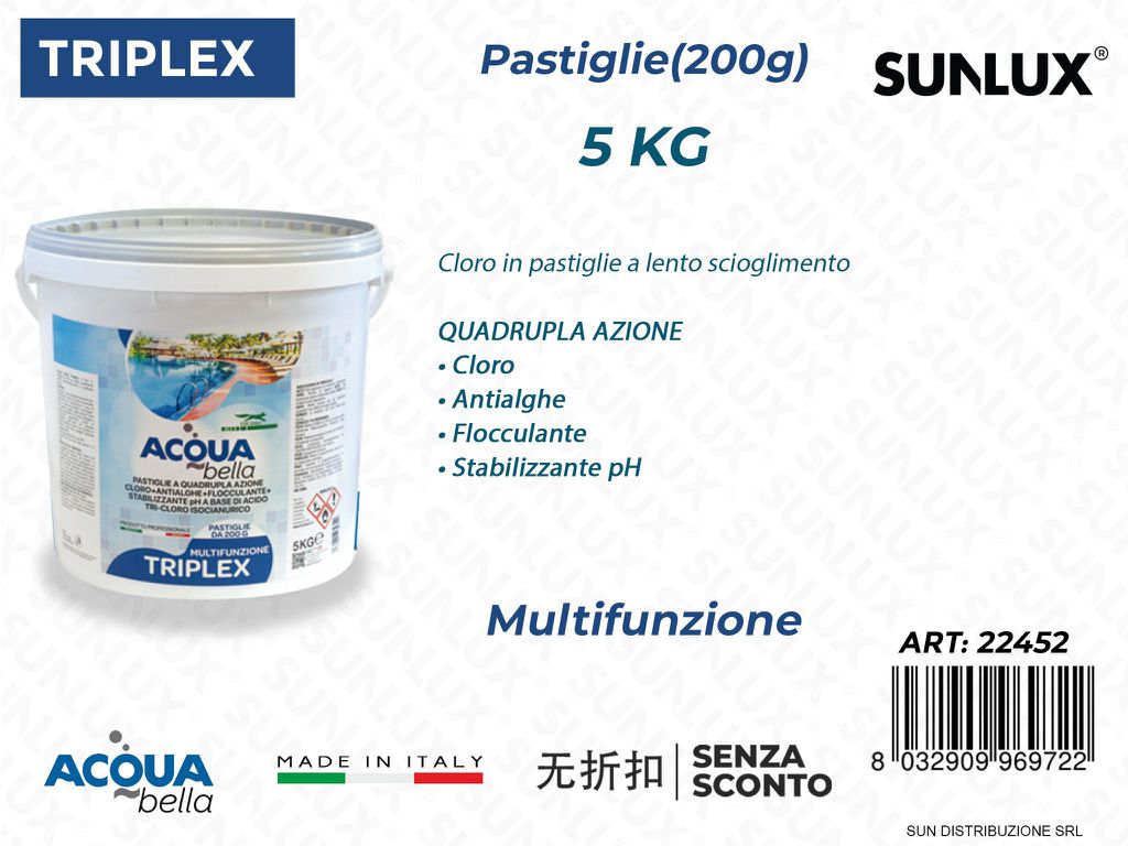 Acqua Bella Triplex Pastiglie 5KG Multifunzione